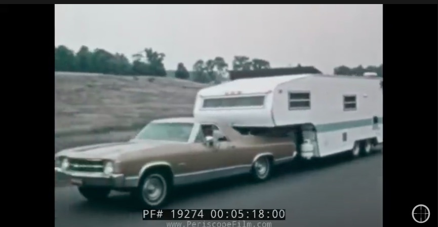 This 1972 Video Featuring Chevy Trailers And RVs Is So Cool – An El Camino With A 5th Wheel?!