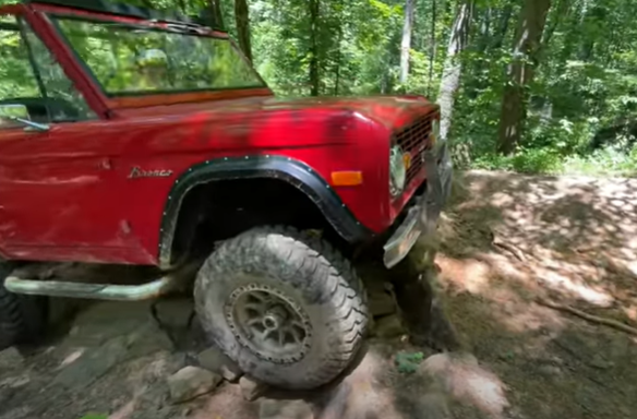 Emily and Aaron Reeves Wheel Their Bronco Through Some Beautiful Country In Arkansas