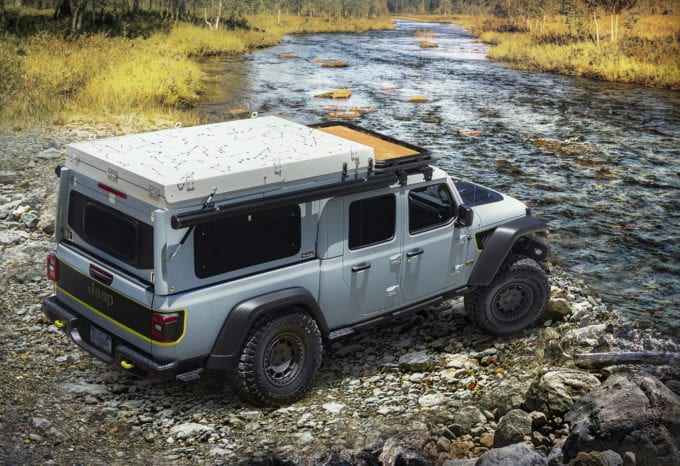 Jeep’s Wild Gladiator Overlander “Farout” Concept Comes With a Massive Rooftop Tent
